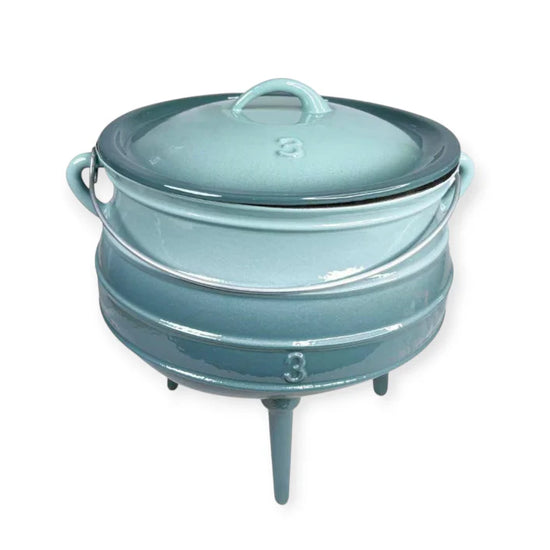 Cast Iron 3 Leg Potjie Pot Sea Salt CH1358
