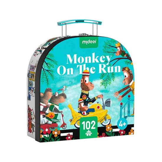 Mideer - Monkey on the Run Puzzle Box: 102 Pieces