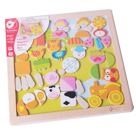 Classic World - Farm Magnetic Activity Box - 50pcs