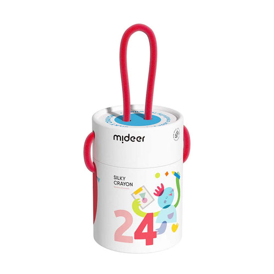 Mideer - Silky Crayons Colourful Bucket - 24 Colours