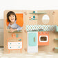 Classic World - Pretend & Play Foldable Kitchen Play House w Chalkboard & Accessories