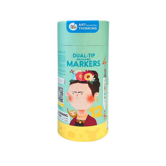 Jar Melﾃｳ - Dual - Tip Washable Markers - 12 Colours