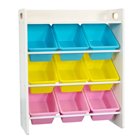 Playroom By Greenbean - Multi-Coloured Storage Bin Organiser - Wood - 9 Bins