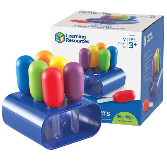 Learning Resources - Primary Scienceﾂｮ - Jumbo Eyedroppers with Stand - 6pcs