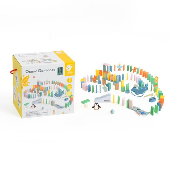 Classic World - Ocean Dominoes - Wooden Activity Set - 100 Pieces