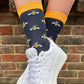 Swole Panda Animal Bumblebee Bamboo Socks 3 Pairs 4-7