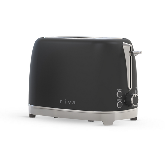 Riva Stainless Steel 2-Slice Toaster Matt Black RVBT001