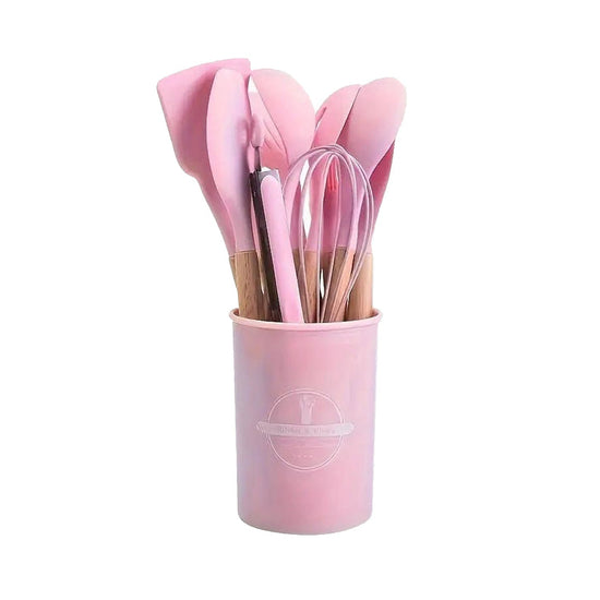 Kitchen Life Kitchen Life 12 Piece Silicone Utensil Set Pink