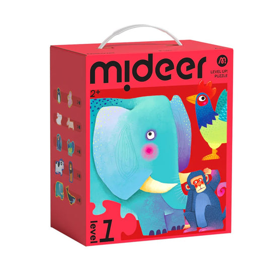 Mideer - 10-in-1 Level Up Puzzle: Level 1 Simple Animals