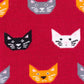 Swole Panda Bamboo Socks Red Cat