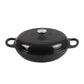 CAST IRON SHALLOW CASSEROLE 26CM BLACK CH1442