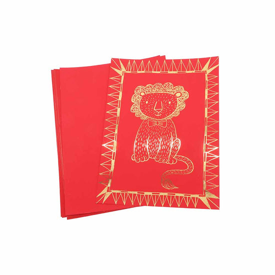 Anthony Peters - Red Scratch Art Sheets: 10 Pieces