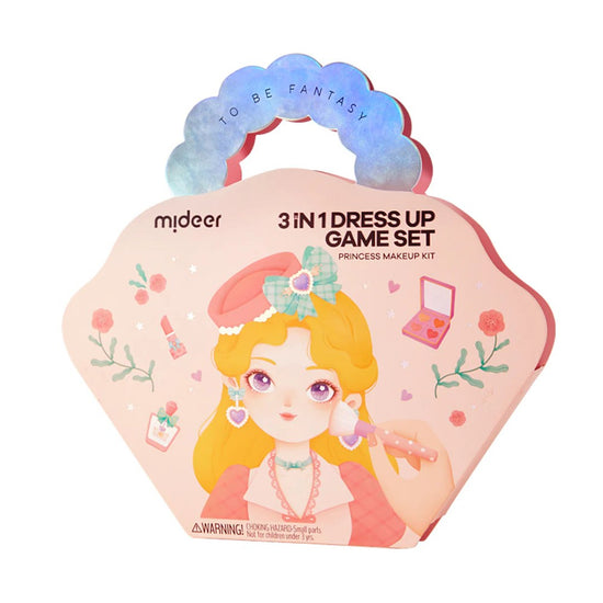 Mideer - 3-in-1 Makeup and Dress Up Arts & Crafts Book Set: Princess Fantasy Makeup
