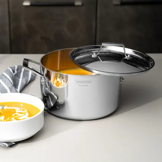 Tramontina Grano Stainless Steel Deep Casserole Pot with Lid 20cm 62144200