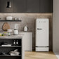 Smeg Porsche x Smeg Retro Style Full Refrigerator, 270L Carrara White FAB28RDPCW6