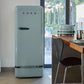 Smeg Porsche x Smeg Retro Style Full Refrigerator, 270L Sage Green FAB28RDPSG6