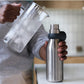 Joseph Joseph Loop Vacuum Insulated Water Bottle, 500ml Brushed Anthracite JJY81121/6