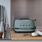 Smeg Porsche x Smeg Retro Style 2-Slice Toaster 950W Sage Green TSF01PSGEU