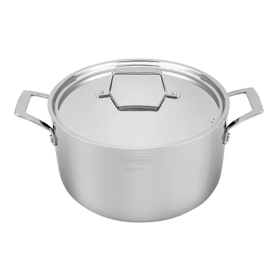 Tramontina Grano Stainless Steel Deep Casserole Pot with Lid 24cm 62144240