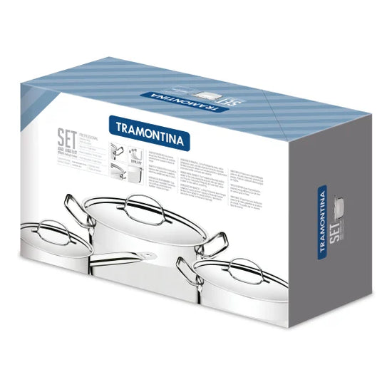 Tramontina Professional Stainless Steel Cookware Set, 5-Piece 65620/186