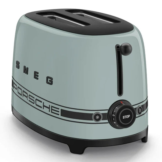 Smeg Porsche x Smeg Retro Style 2-Slice Toaster 950W Sage Green TSF01PSGEU