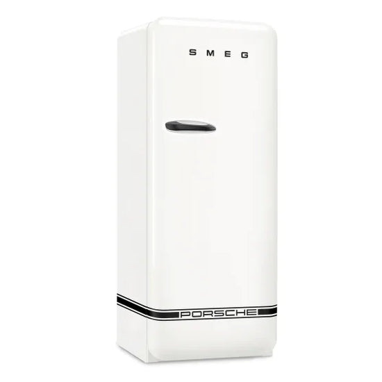Smeg Porsche x Smeg Retro Style Full Refrigerator, 270L Carrara White FAB28RDPCW6