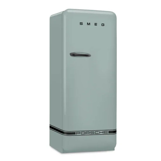 Smeg Porsche x Smeg Retro Style Full Refrigerator, 270L Sage Green FAB28RDPSG6