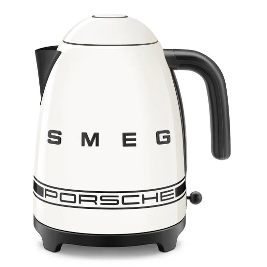 Smeg Porsche x Smeg Retro Style Cordless Kettle, 1.7L Carrara White KLF03PCWEU