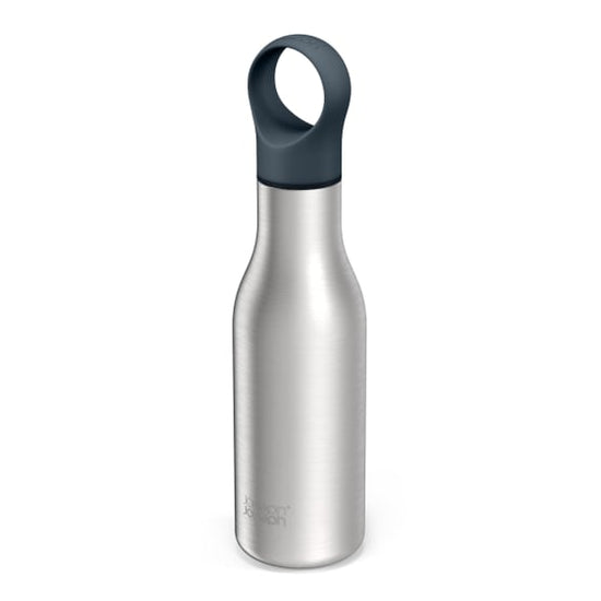 Joseph Joseph Loop Vacuum Insulated Water Bottle, 500ml Brushed Anthracite JJY81121/6