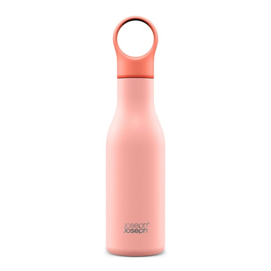 Joseph Joseph Loop Vacuum Insulated Water Bottle, 500ml Coral JJY81119/6