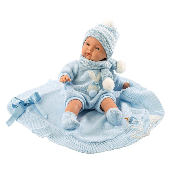 Llorens - Baby Boy Doll & Blanket: Joel - 38cm (Mechanism Optional)