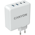 CANYON H-100, GAN 100W charger Input:100V-240V Output: USB-C1/C2: 5V 3A, 9V 3A, 12V 3A, 15V 3A, 20V 5A USB-A 1/A2, 4.5V/5A, 5V/4.5A, 9V/3A, 12V/2.5A, 20V/1.5A C1+C2, 65W + 30W, C1+A1, 65W + 30W, C1+A2, 65W + 30W, C1+A1+A2, 65W