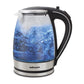 Mellerware Kettle 360 Degree Cordless Glass Silver 1.8L 2200W Azure 22300B