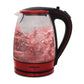 Mellerware Kettle 360 Degree Cordless Glass Red 1.8L 2200W Azure 22300RDB