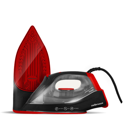 Mellerware Iron Steam / Dry Non-Stick Black 250Ml 1200W Glide Ii 23120A