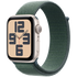 Apple Watch SE GPS 44mm Starlight Aluminium Case with Lake Green Sport Loop,Model A2723