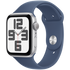 Apple Watch SE GPS 44mm Silver Aluminium Case with Denim Sport Band - M/L,Model A2723