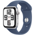 Apple Watch SE GPS 40mm Silver Aluminium Case with Denim Sport Band - S/M,Model A2722