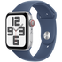 Apple Watch SE GPS + Cellular 44mm Silver Aluminium Case with Denim Sport Band - S/M,Model A2724