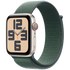 Apple Watch SE GPS + Cellular 40mm Starlight Aluminium Case with Lake Green Sport Loop,Model A2725