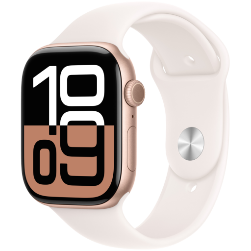 Apple Watch Series 10 GPS 42mm Rose Gold Aluminium Case with Light Blush Sport Band - M/L,Model A2997