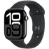 Apple Watch Series 10 GPS + Cellular 46mm Jet Black Aluminium Case with Black Sport Band - M/L,Model A3003