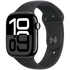 Apple Watch Series 10 GPS + Cellular 42mm Jet Black Aluminium Case with Black Sport Band - M/L,Model A3001