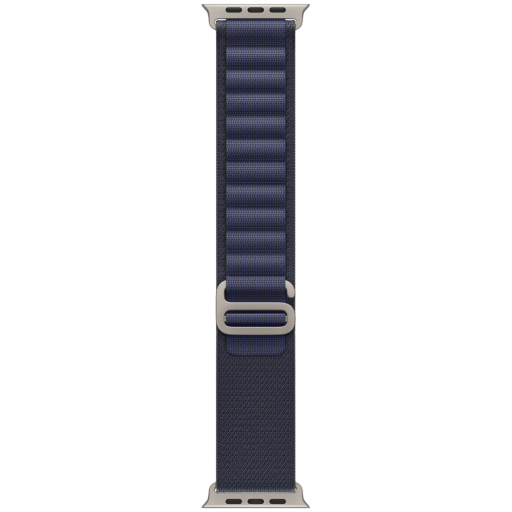 Apple 49mm Navy Alpine Loop - Large - Natural Titanium Finish
