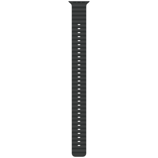 Apple 49mm Black Ocean Band Extension - Natural Titanium Finish