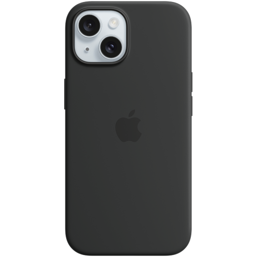 Apple iPhone 15 Silicone Case with MagSafe - Black,Model A3123