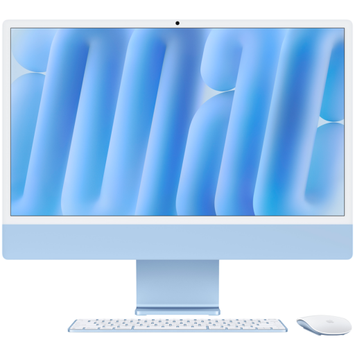 Apple 24-inch iMac with Retina 4.5K display: Apple M4 chip with 10‑core CPU and 10‑core GPU, 24GB, 512GB SSD - Blue,Model A3137