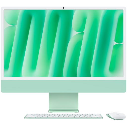 Apple 24-inch iMac with Retina 4.5K display: Apple M4 chip with 8‑core CPU and 8‑core GPU, 16GB, 256GB SSD - Green,Model A3247