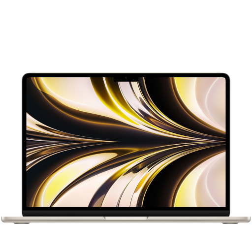 Apple 13-inch MacBook Air: Apple M2 chip with 8-core CPU and 8-core GPU, 16GB, 256GB - Starlight,Model A2681