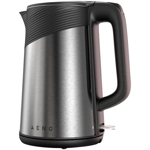AENO EK3 Electric Kettle, 1.7L, Strix, Double Walls, Metallic Grey
